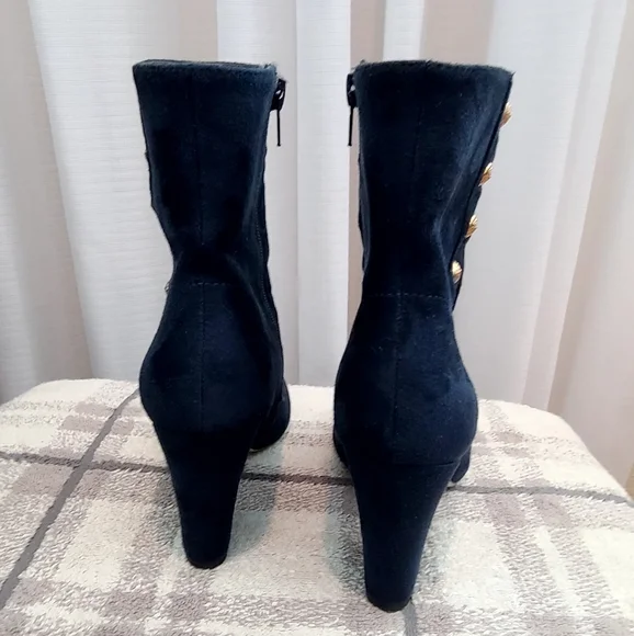 Belle Vita size 6, teal suede, ankle boots - Picture 5 of 5